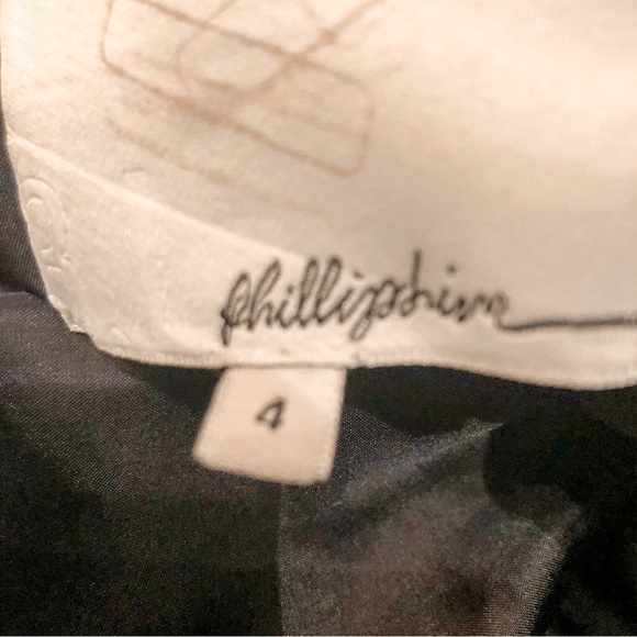 Philip Lim Cocktail Sheath Dress Asymmetrical V- Neckline Black Size 4 - Picture 4 of 7